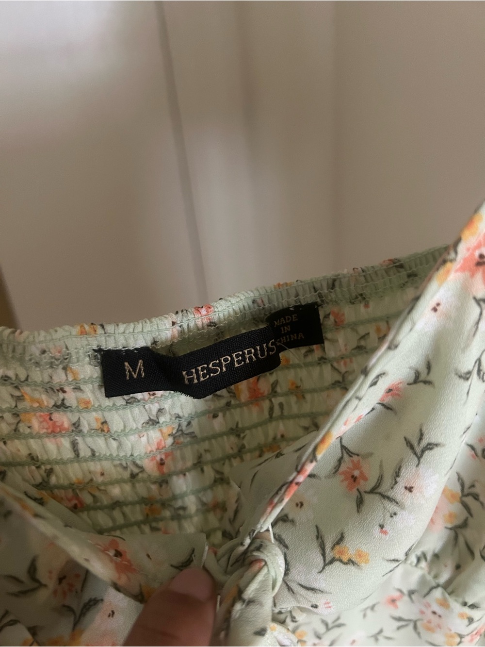 Hesperus Sage Green Floral Cottagecore Puff Sleeve Midi Dress - Picture 6 of 7